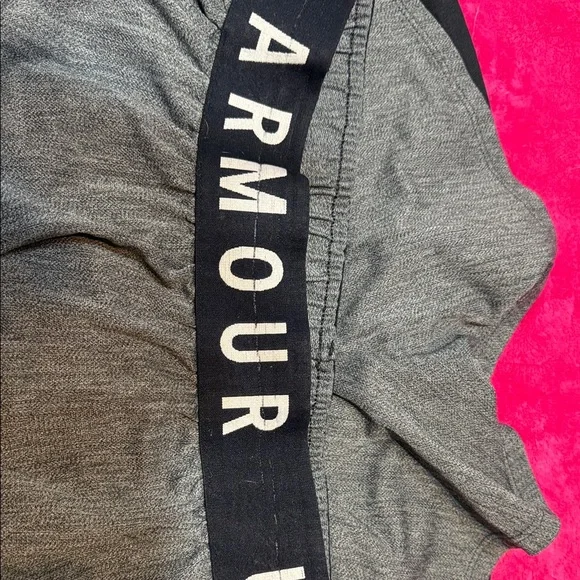 Under Armour Women's Gray and Black Athletic Shorts - Picture 3 of 3